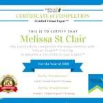 Virtual Expert Certification certificate 