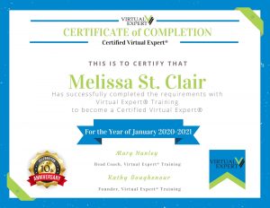Virtual Expert certification certificate 2020