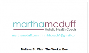 Martha McDuff newsletter screenshot
