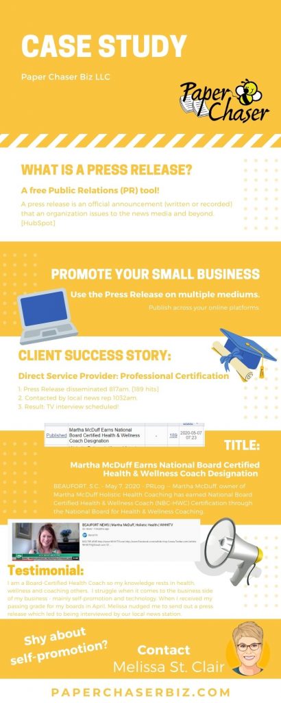business case study infographic what is a press release