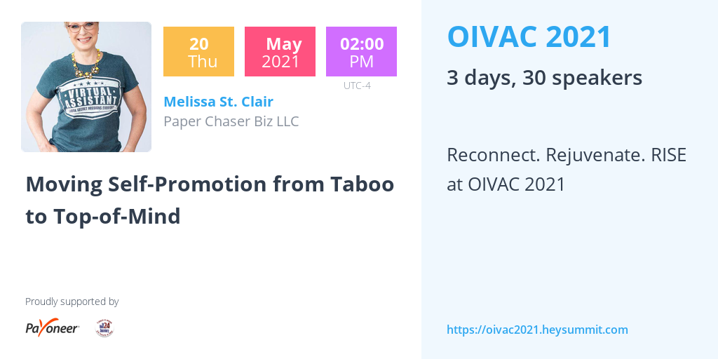 OIVAC speaker page image